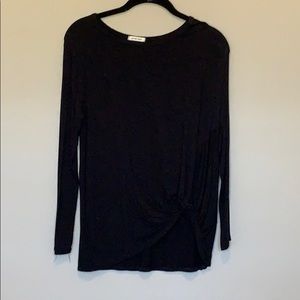 Black Side tie T-shirt